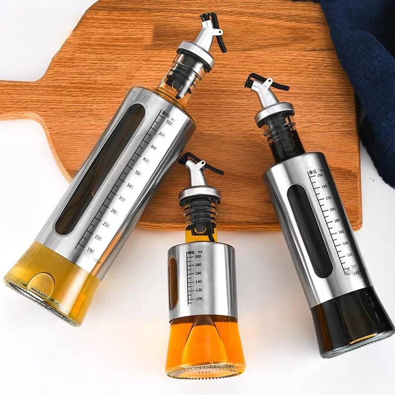 glass oil bottle for kitchen