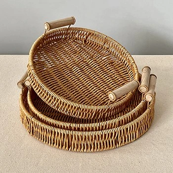 Round Rattan Bread Basket