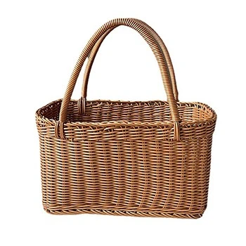 Large Rectangular Rattan Basket