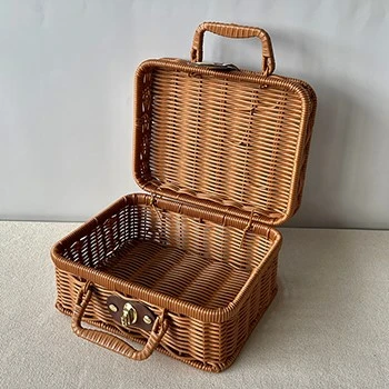 Rectangular Rattan Storage Basket