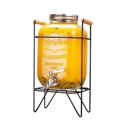 Glass Drink Dispenser with Spigot